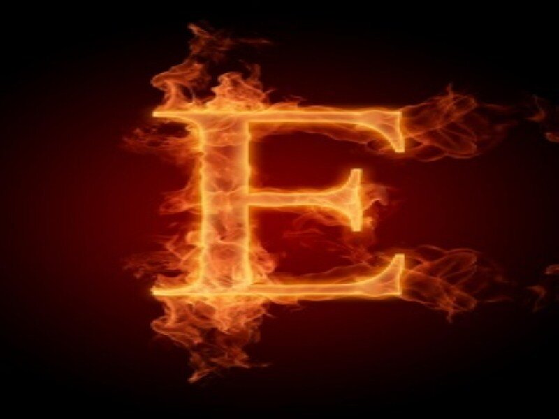 Flaming Letter E