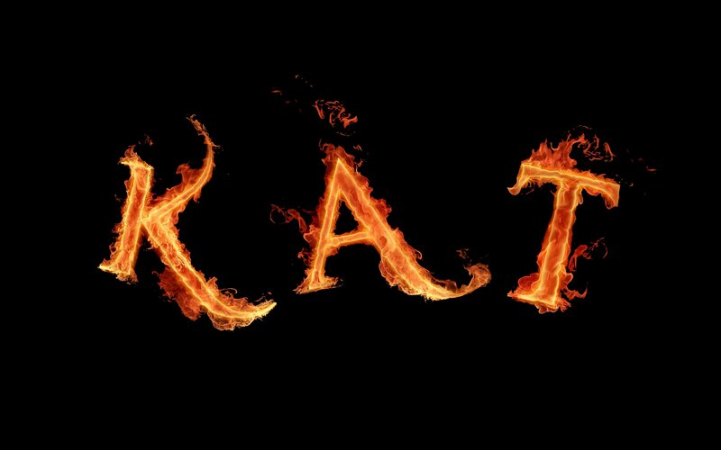flaming letters KAT