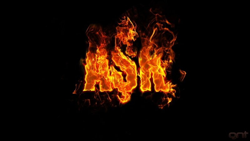 flaming letters on black background