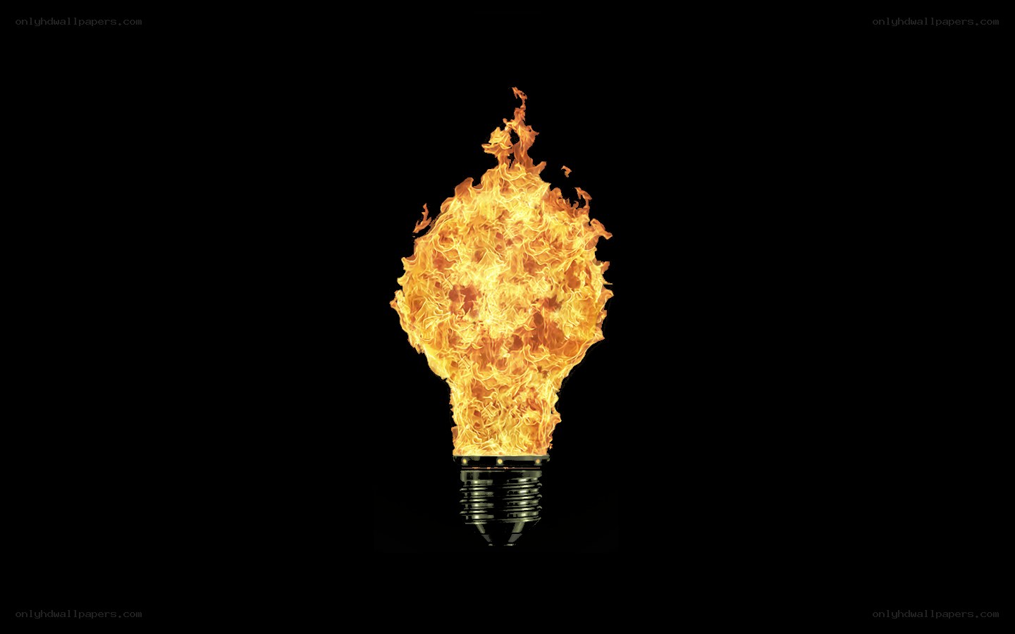 Flaming light bulb