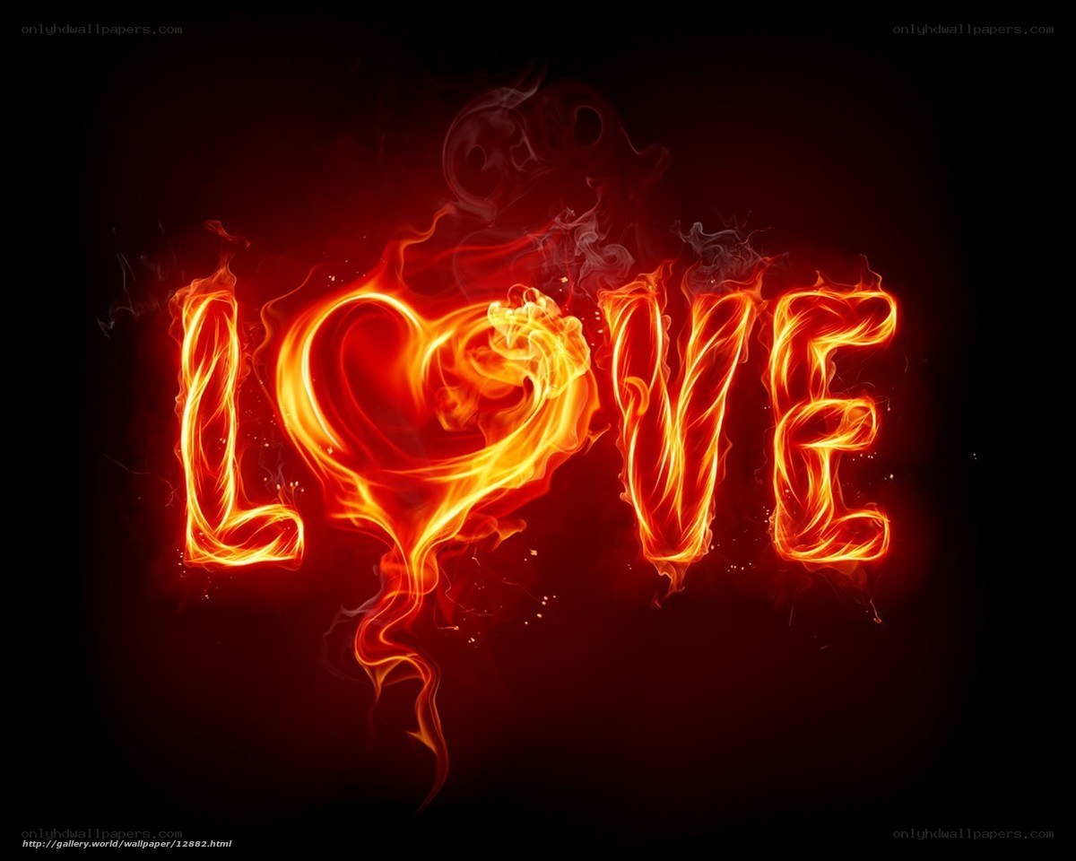 Flaming love text