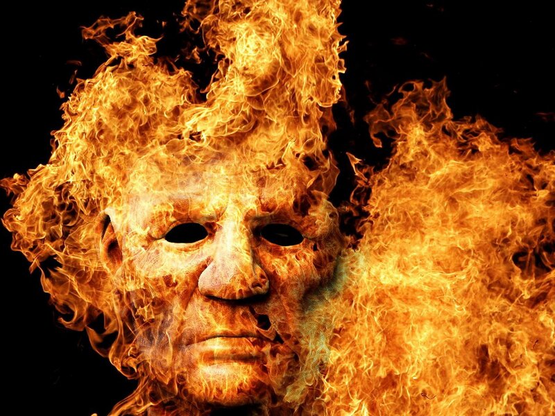 Flaming Mask