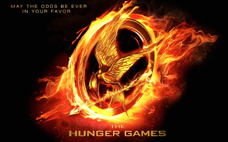 Flaming Mockingjay Symbol — Black, Dramatic, Digital Art, Fire