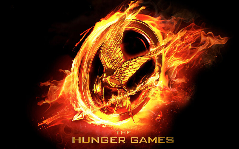 Flaming Mockingjay Symbol — Black, Dramatic