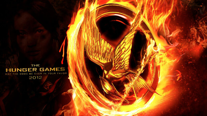 Flaming Mockingjay Symbol — Red
