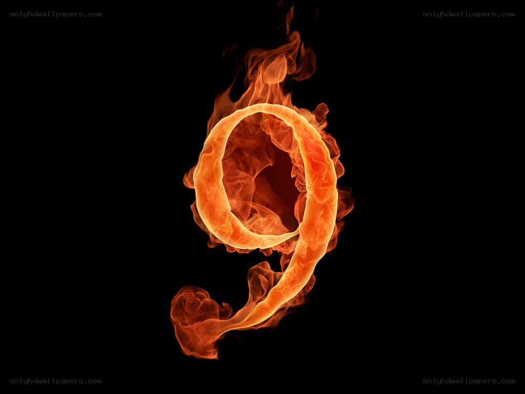 flaming number nine