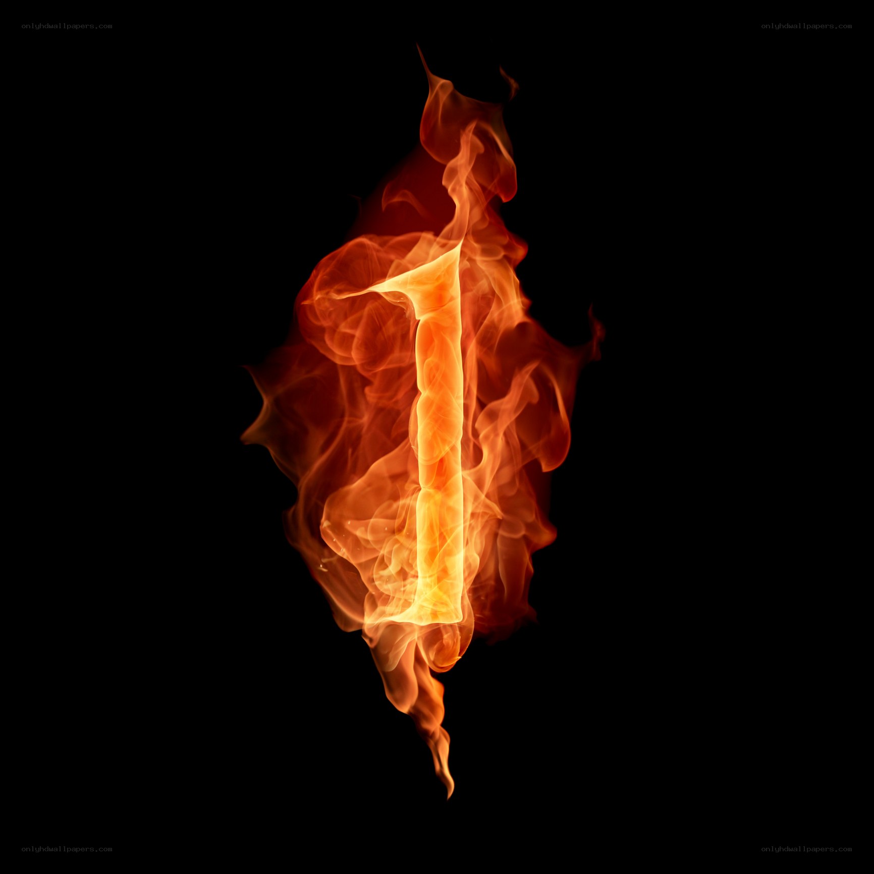 flaming number one
