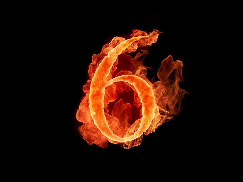 flaming number six