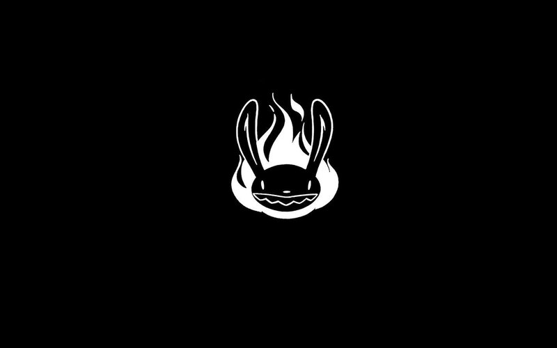 Flaming Rabbit Head