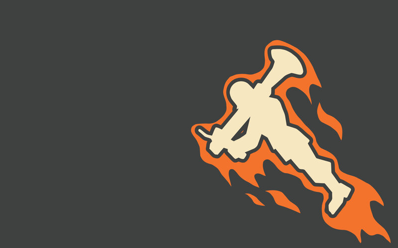 flaming skeleton icon
