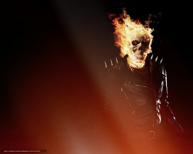 Flaming Skull Character — Black, Dramatic, Night, Digital Art, Fire