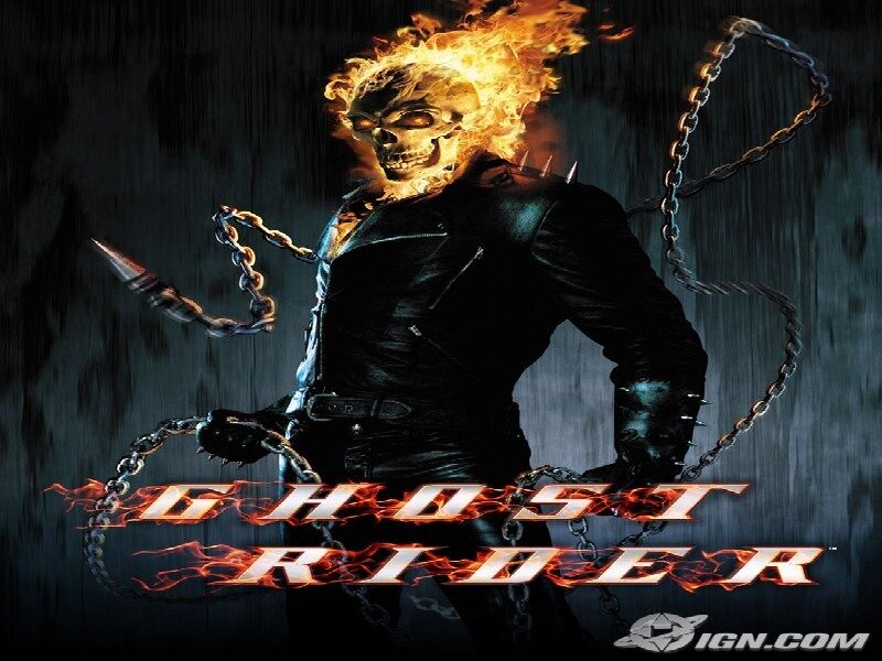 Flaming Skull Character — Black, Dramatic
