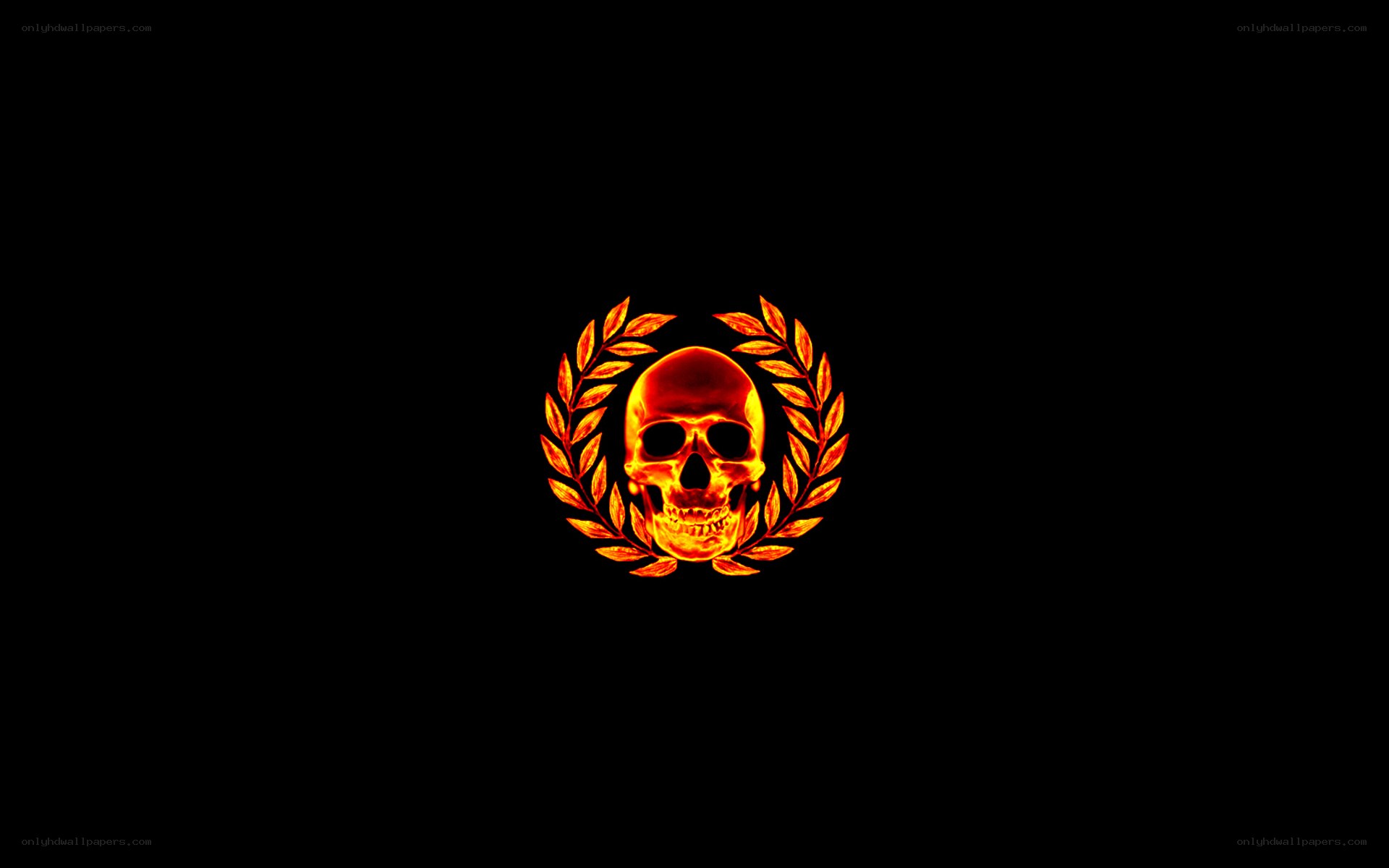 flaming skull emblem