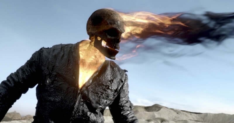 Flaming Skull Figure — Black, Dramatic, Afternoon