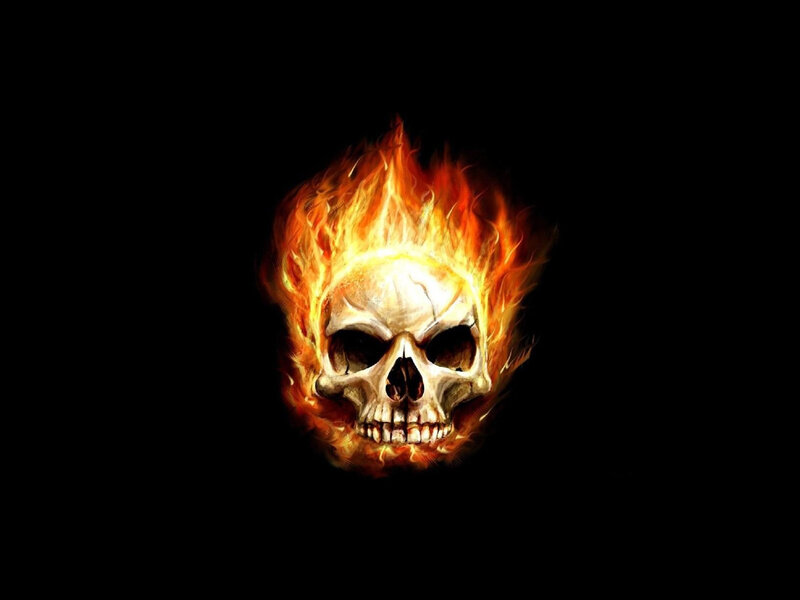 Flaming Skull — Fire