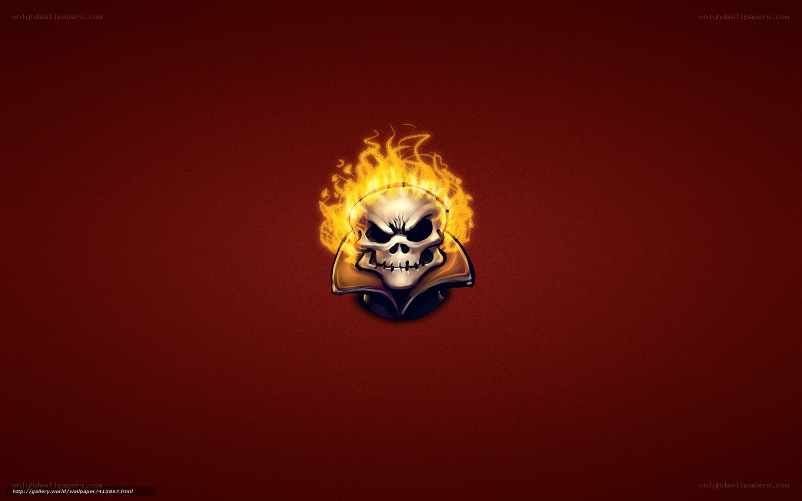 flaming skull icon