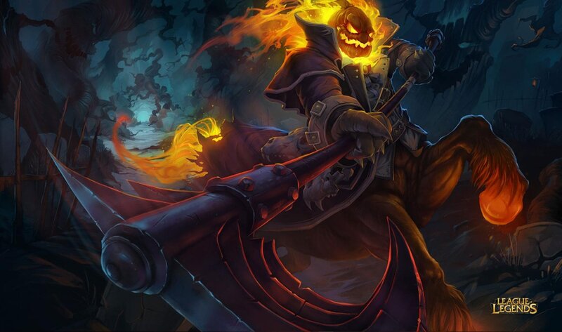Flaming Skull Warrior — Orange