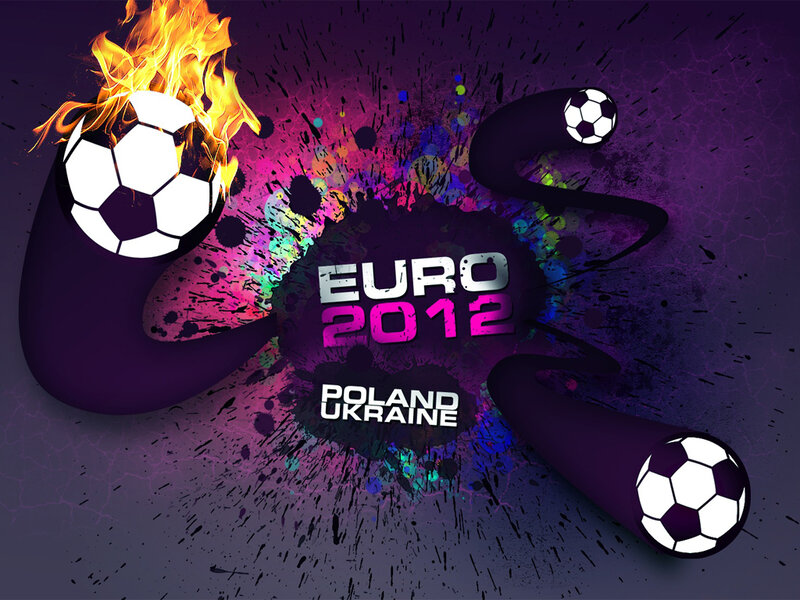 Flaming Soccer Ball — Purple