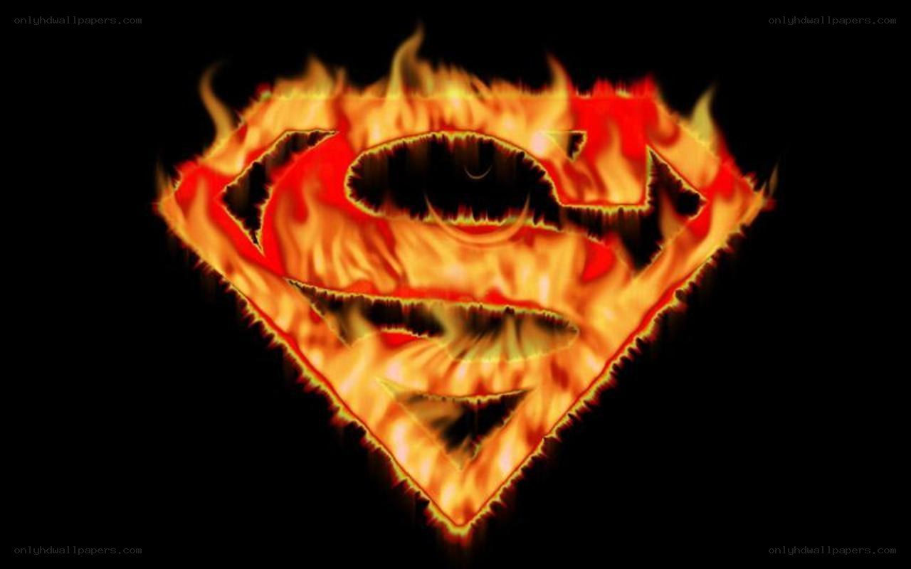 flaming superman logo