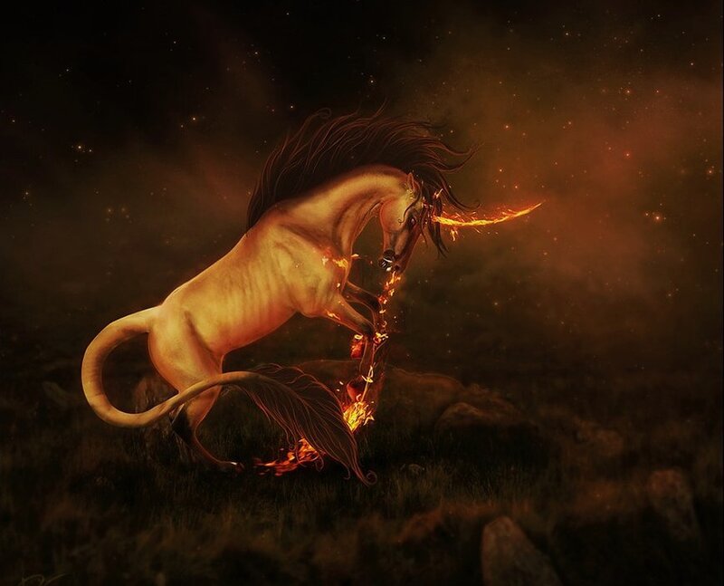 Flaming Unicorn Rearing