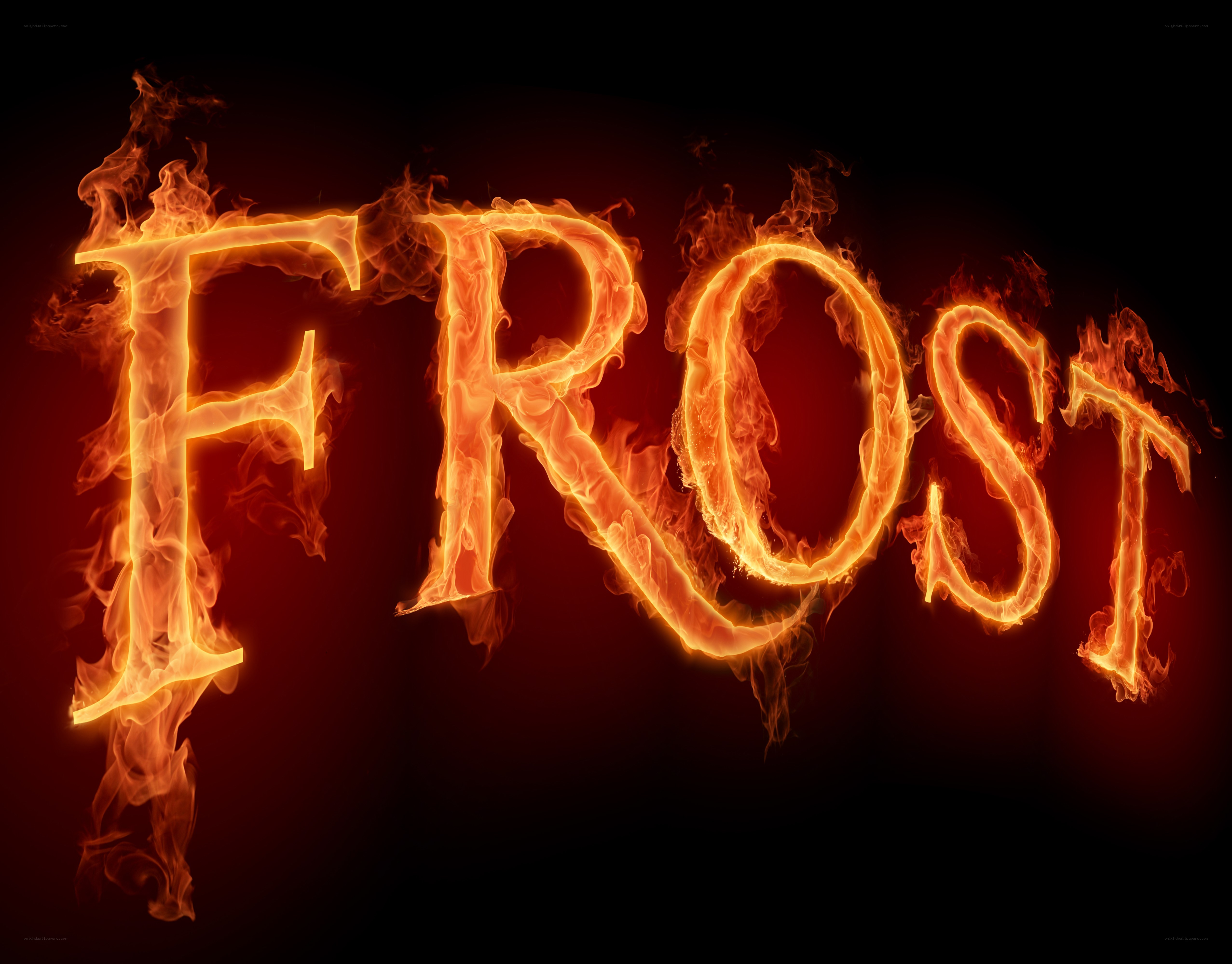 flaming word frost