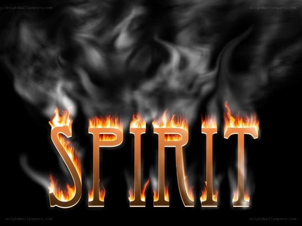 Flaming word SPIRIT