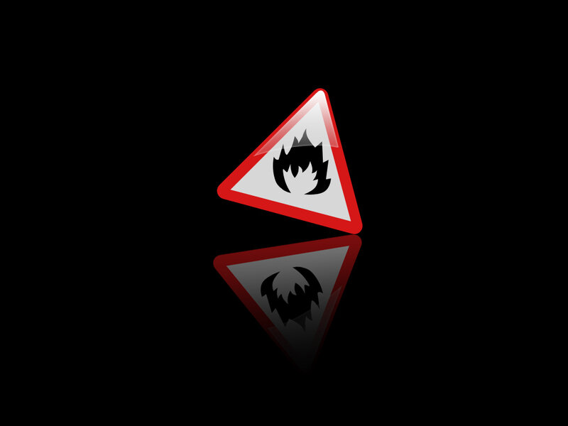 flammable warning sign