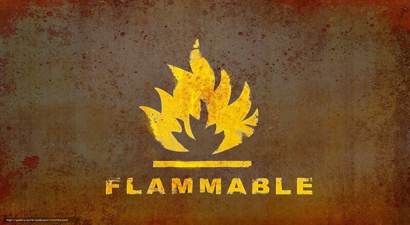 Flammable warning sign