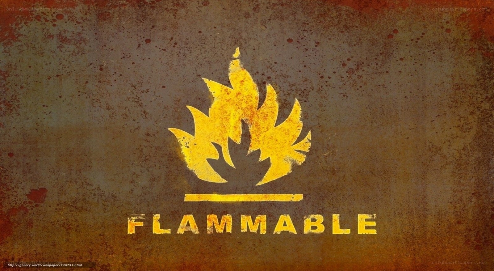 Flammable warning sign