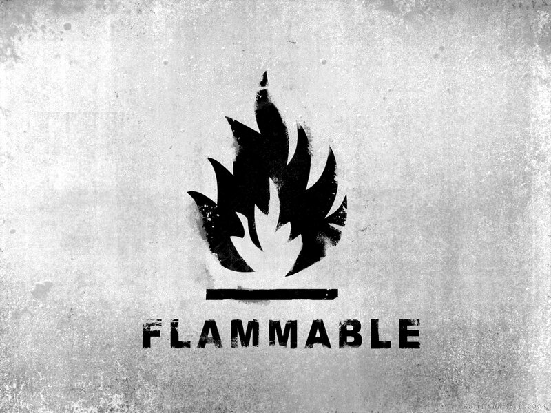 flammable warning symbol