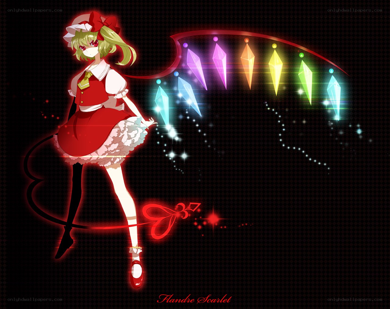 Flandre Scarlet with magic crystals