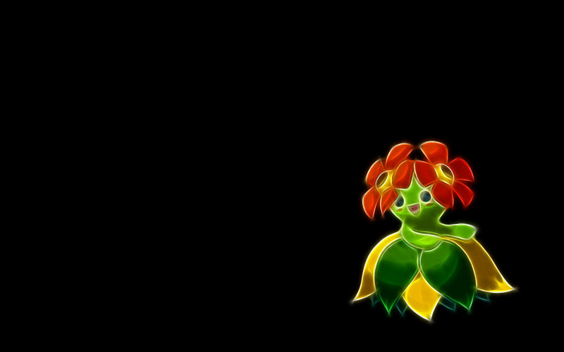 Flareon glowing on black