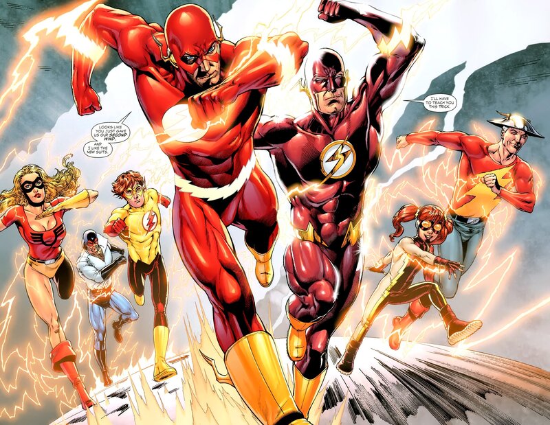 Flash Superheroes Running — Red
