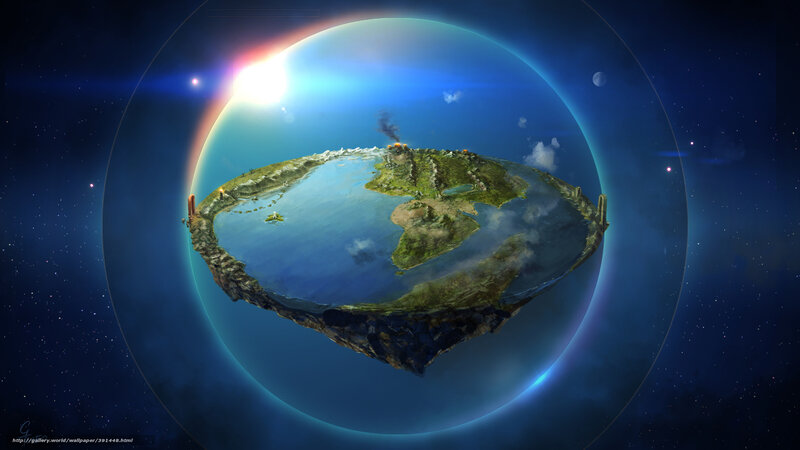 Flat Earth in Space