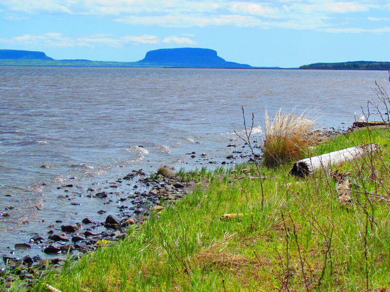 Flat-topped Mountain Across Water