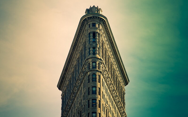 Flatiron Building at dusk