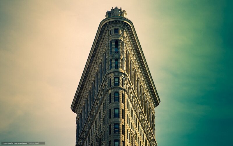 Flatiron Building at sunset
