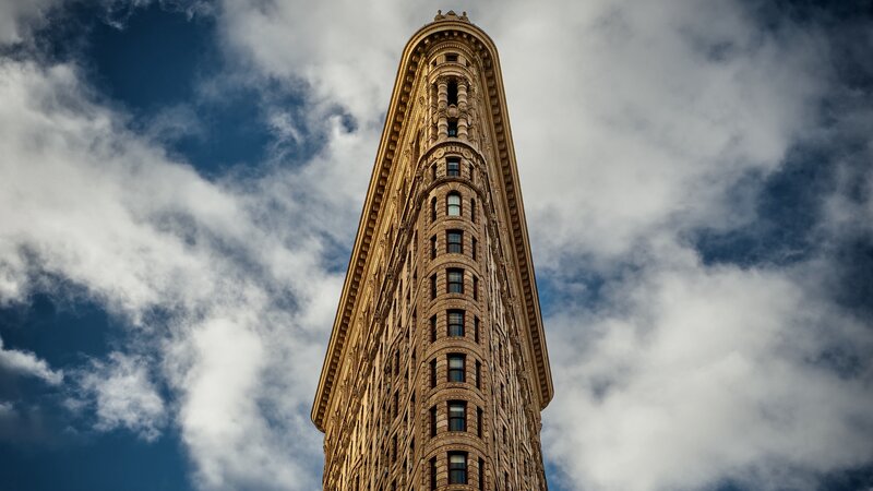 Flatiron Building — Blue, Dramatic, Afternoon, Photograph, Sky