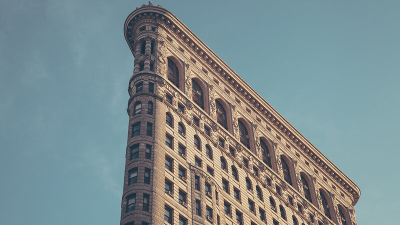 Flatiron Building — Blue, Dramatic, Afternoon, Photograph, Sky, Windows