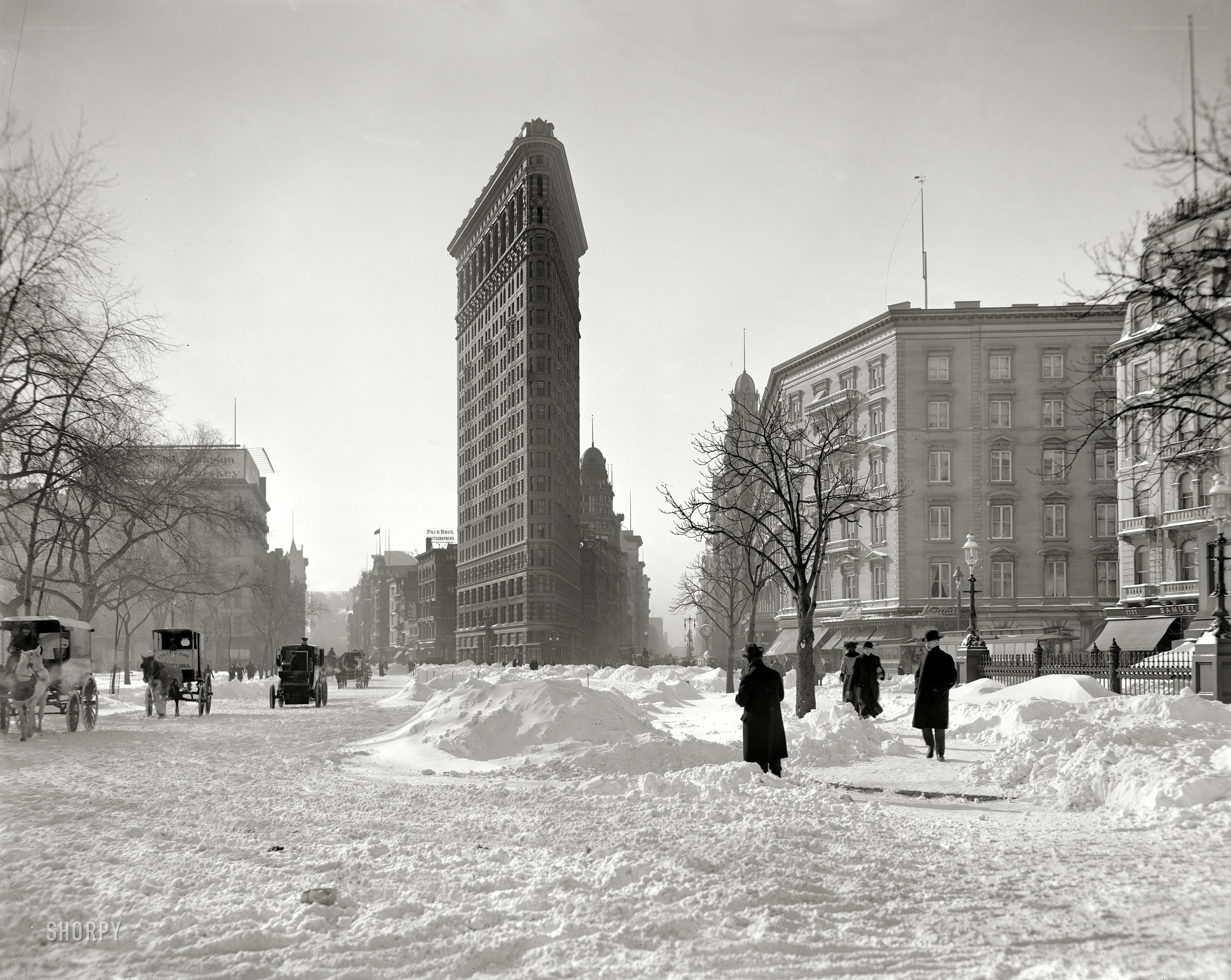 Flatiron Building in snow