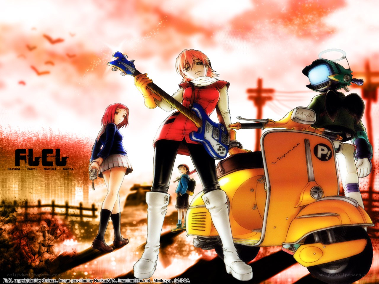 FLCL anime character group