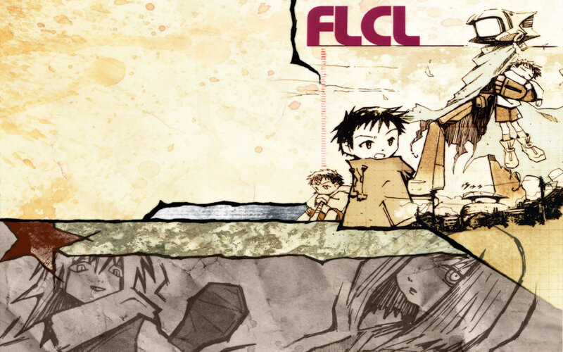 FLCL anime scene with characters