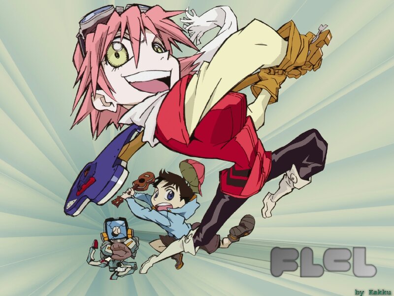 FLCL characters in action
