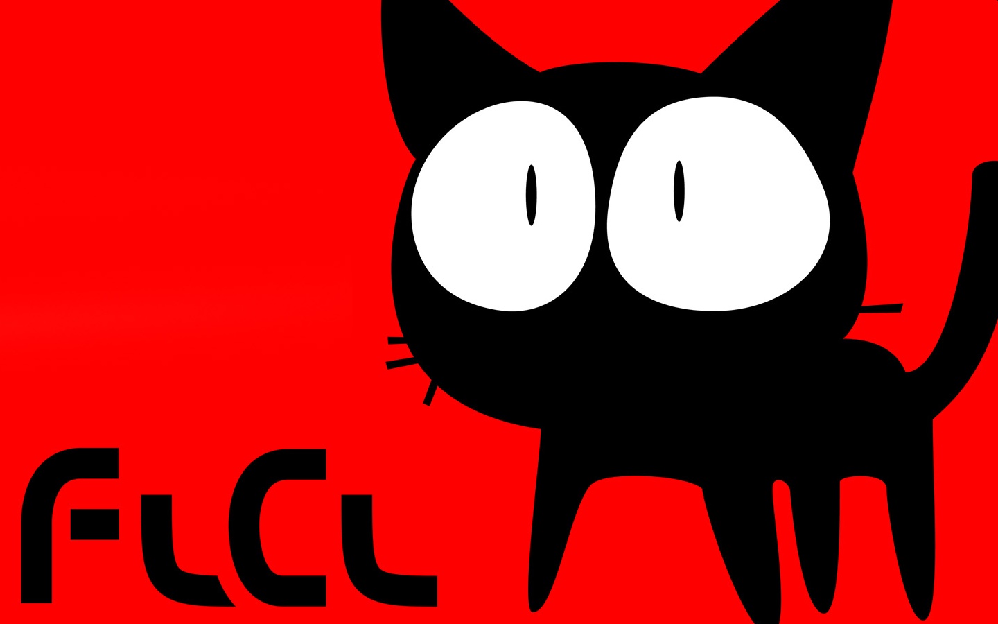 Flcl logo with black cat