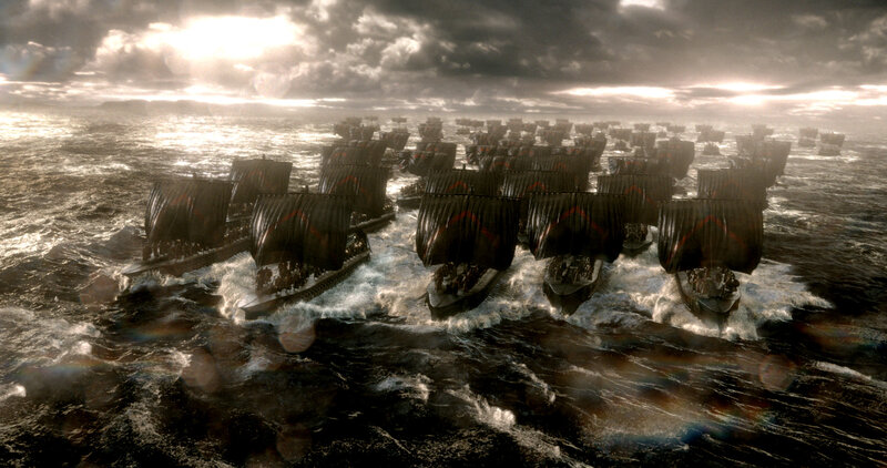 Fleet of Ships at Sea — Black