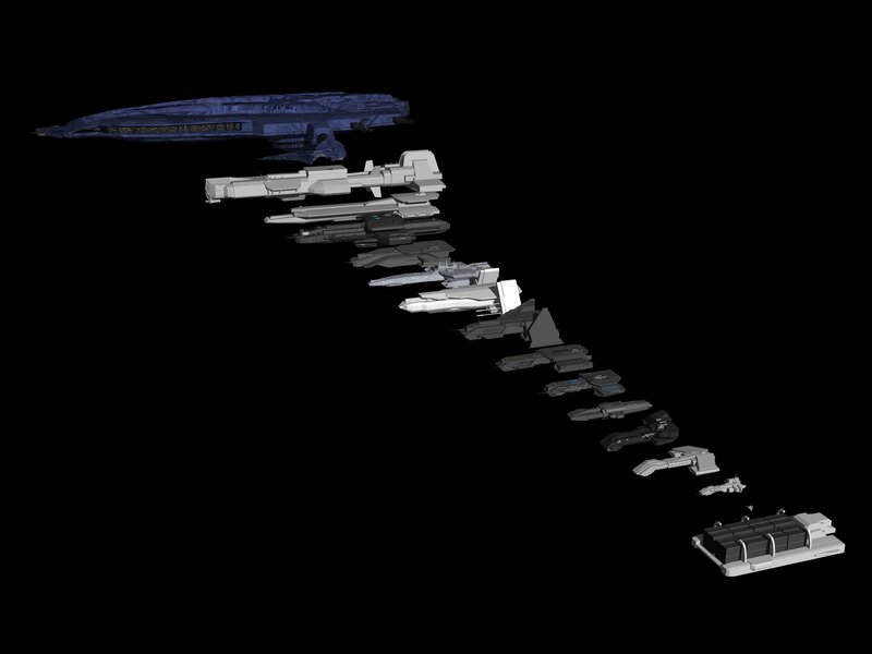 Fleet of spaceships in formation