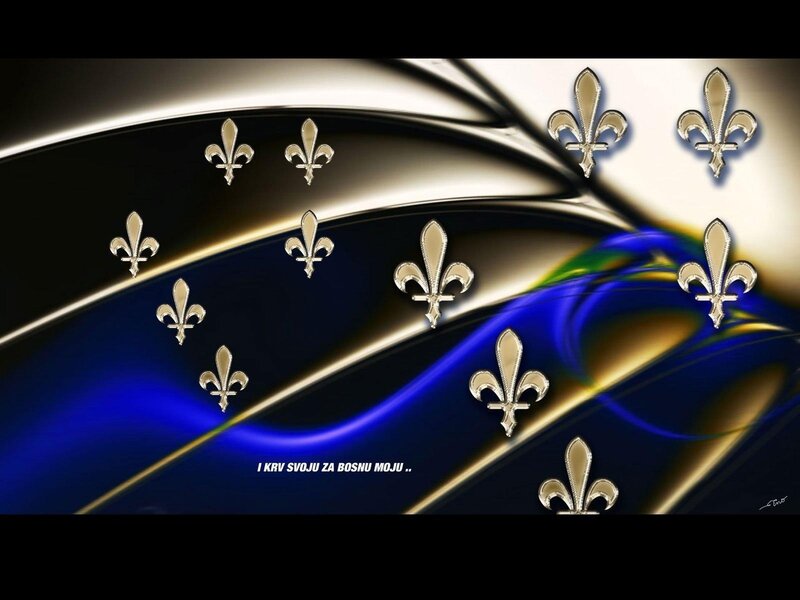 Fleur-de-lis design with text