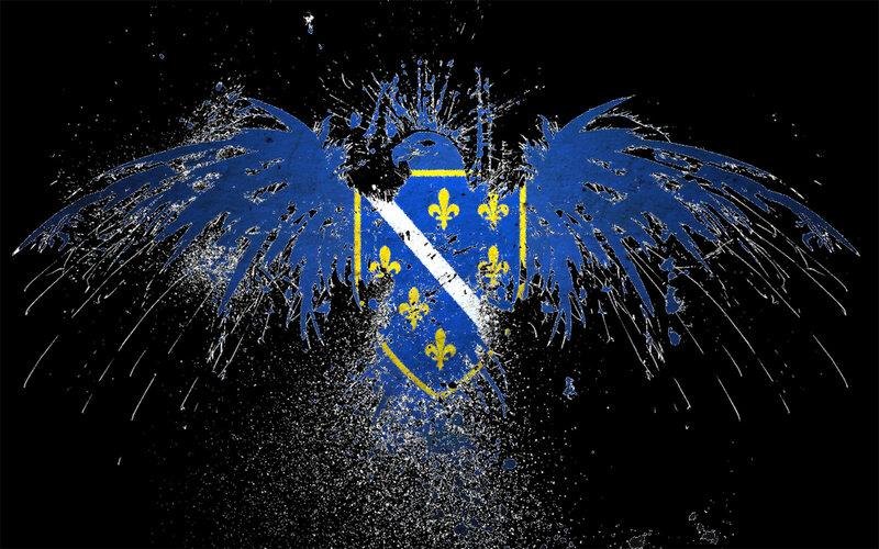 fleur-de-lis eagle emblem