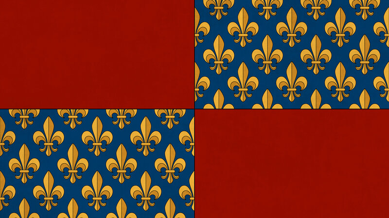 Fleur-de-lis Pattern — Red