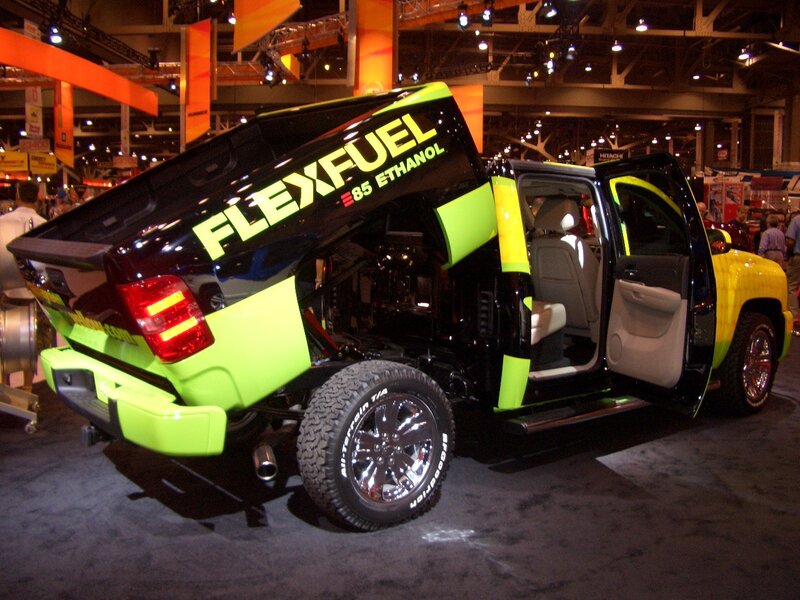 Flexfuel truck on display